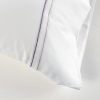 Load image into Gallery viewer, Bed Set White With Dark &amp; Light Purple lines
