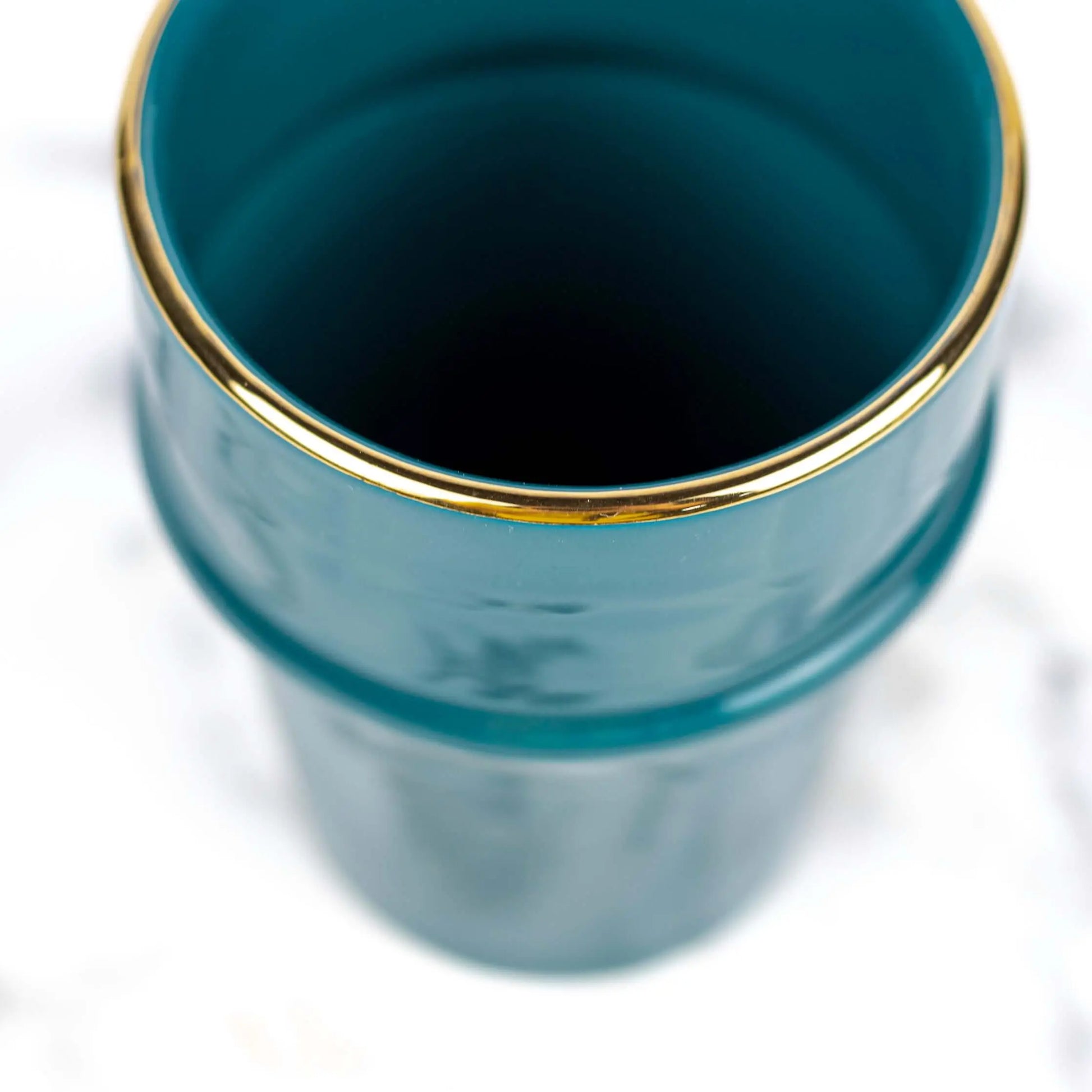 Beldi Cup Azza Plain Green Gold Ceramic - Pieces SA