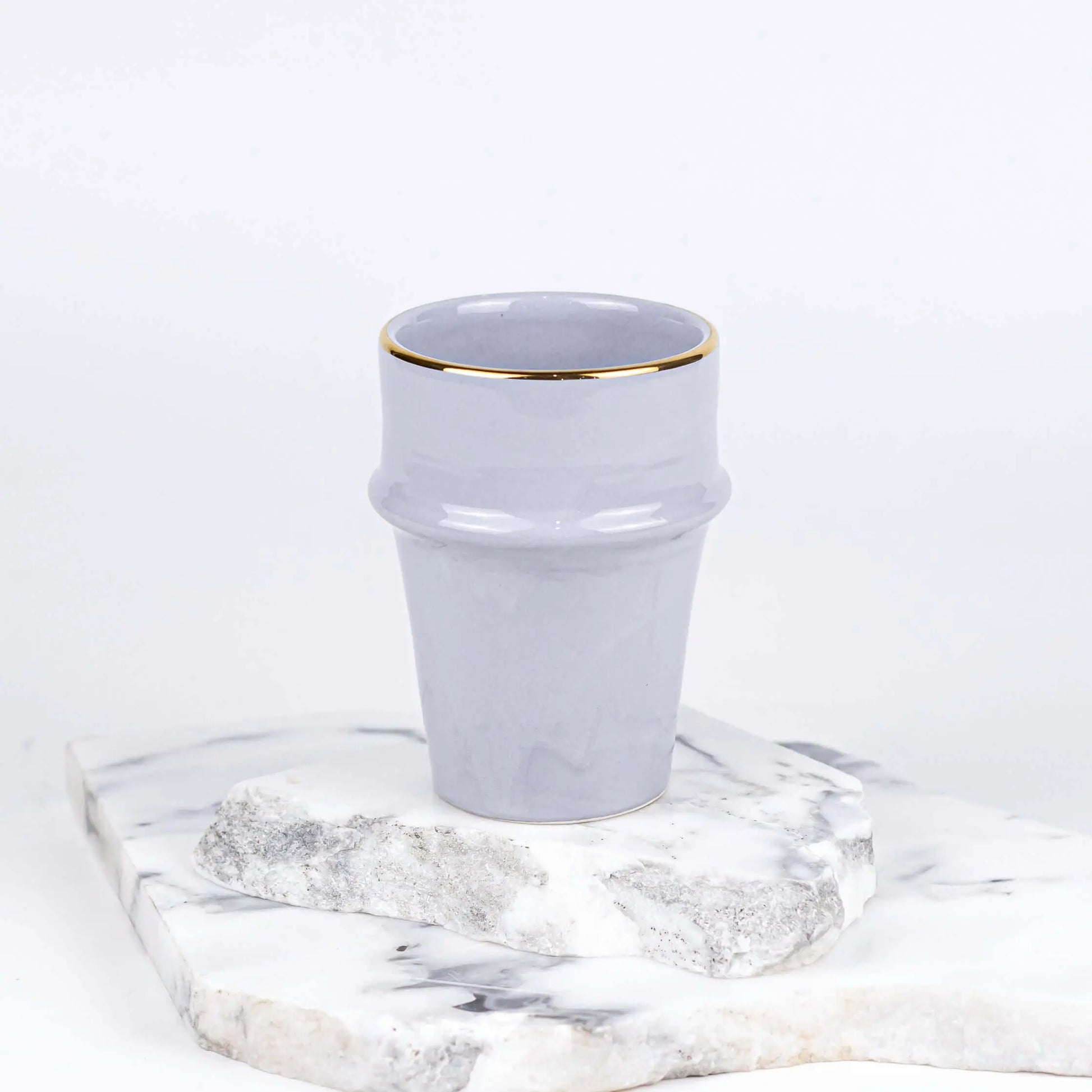 Beldi Cup Azza Plain Grey Gold Ceramic - Pieces SA