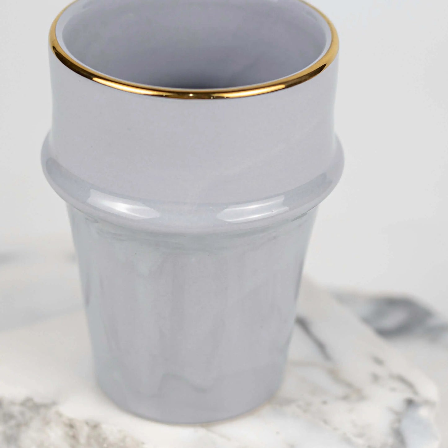 Beldi Cup Azza Plain Grey Gold Ceramic - Pieces SA