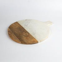 Load image into Gallery viewer, Wood Marble Round Chopping Board

