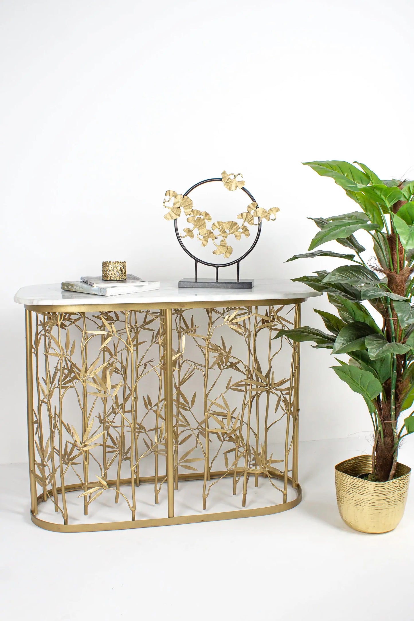 Console Bamboo Gold Wash Devi