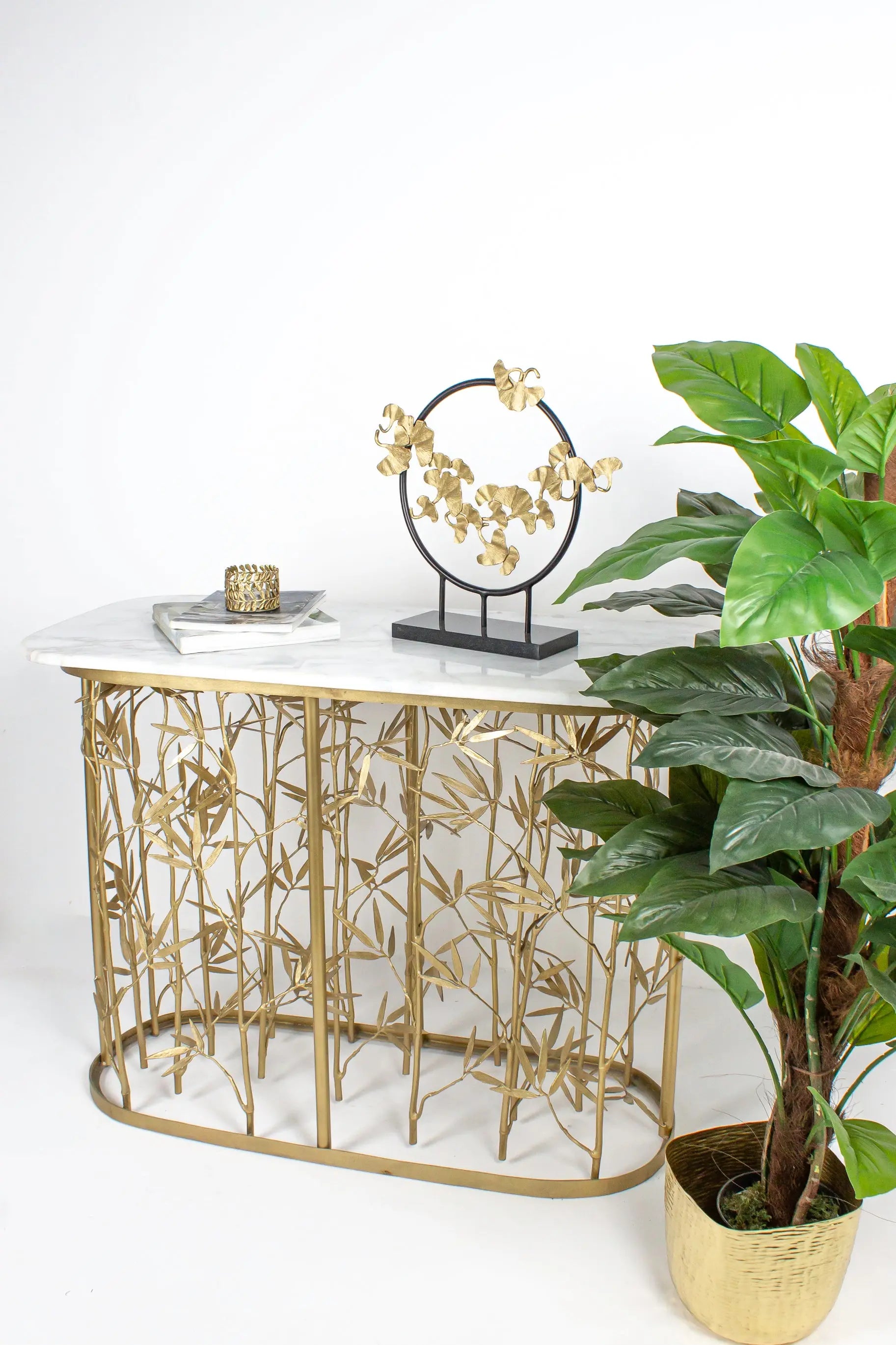 Console Bamboo Gold Wash Devi