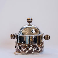 Load image into Gallery viewer, Silver Sakhan with Sadaf Engraved Base
