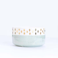Load image into Gallery viewer, Bowl Droit Gm Nour Vert Gold Ceramic
