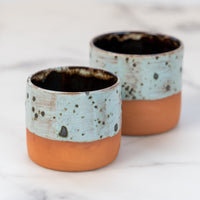 Load image into Gallery viewer, Clay Cup with Burnt Green Small
