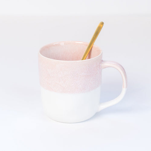 Pink Winding Cup With Gold Spoon 370ml xccscss.