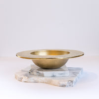 Load image into Gallery viewer, Bowl Hammered Rim Brass Gold
