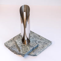 Load image into Gallery viewer, Candle Stand Ms Pipe Silver

