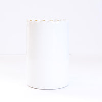 Load image into Gallery viewer, Large Right Vase Pot Tazza White Gold Ceramic
