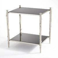 Load image into Gallery viewer, Arbor Side Table Nickel and Black Marble Furniture Pieces 

