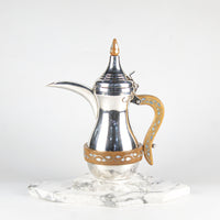 Load image into Gallery viewer, Coffee Kettle Silver with Sadaf Engraving
