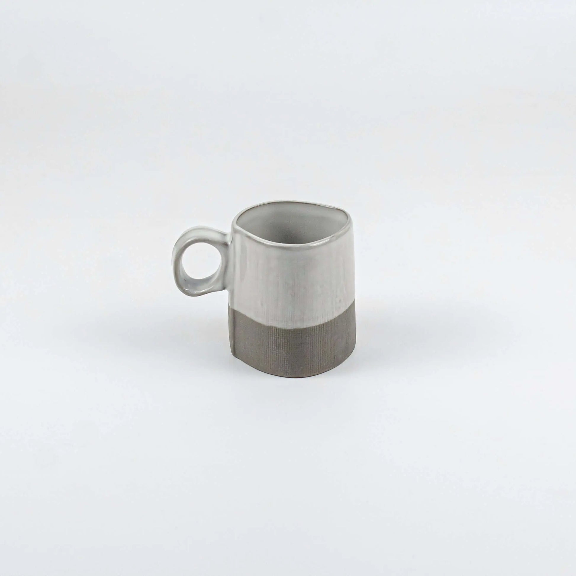 Espresso Cup Stoneware White Grey - Pieces SA