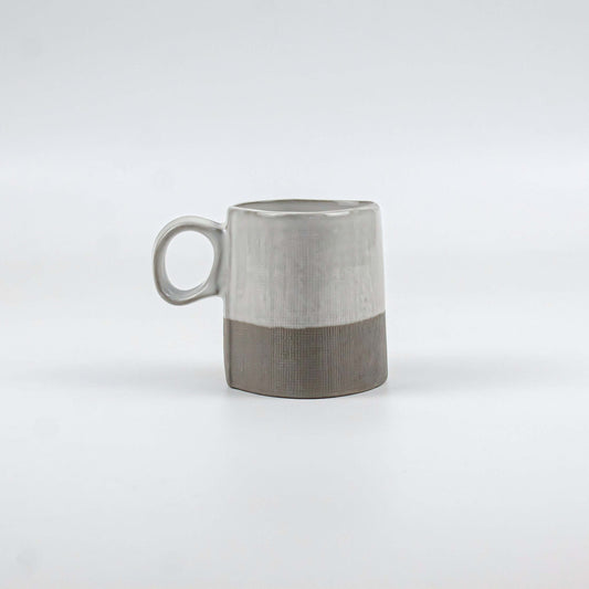 Espresso Cup Stoneware White Grey - Pieces SA