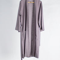 Load image into Gallery viewer, Robe Linen Charcoal Black Long
