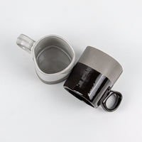 Load image into Gallery viewer, Espresso Cup Stoneware White Grey
