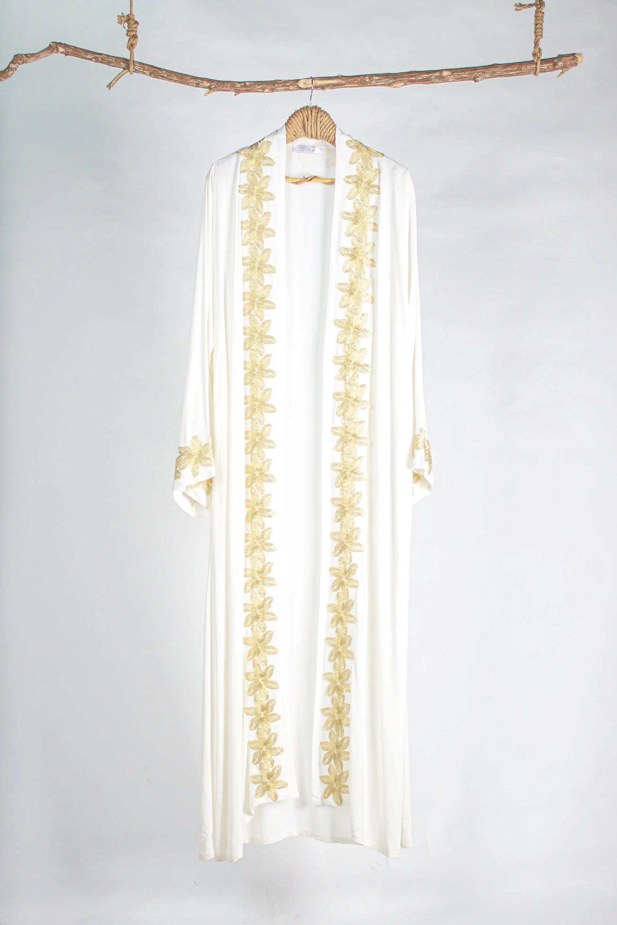 Kaftan Ecru Star Gold - Pieces SA