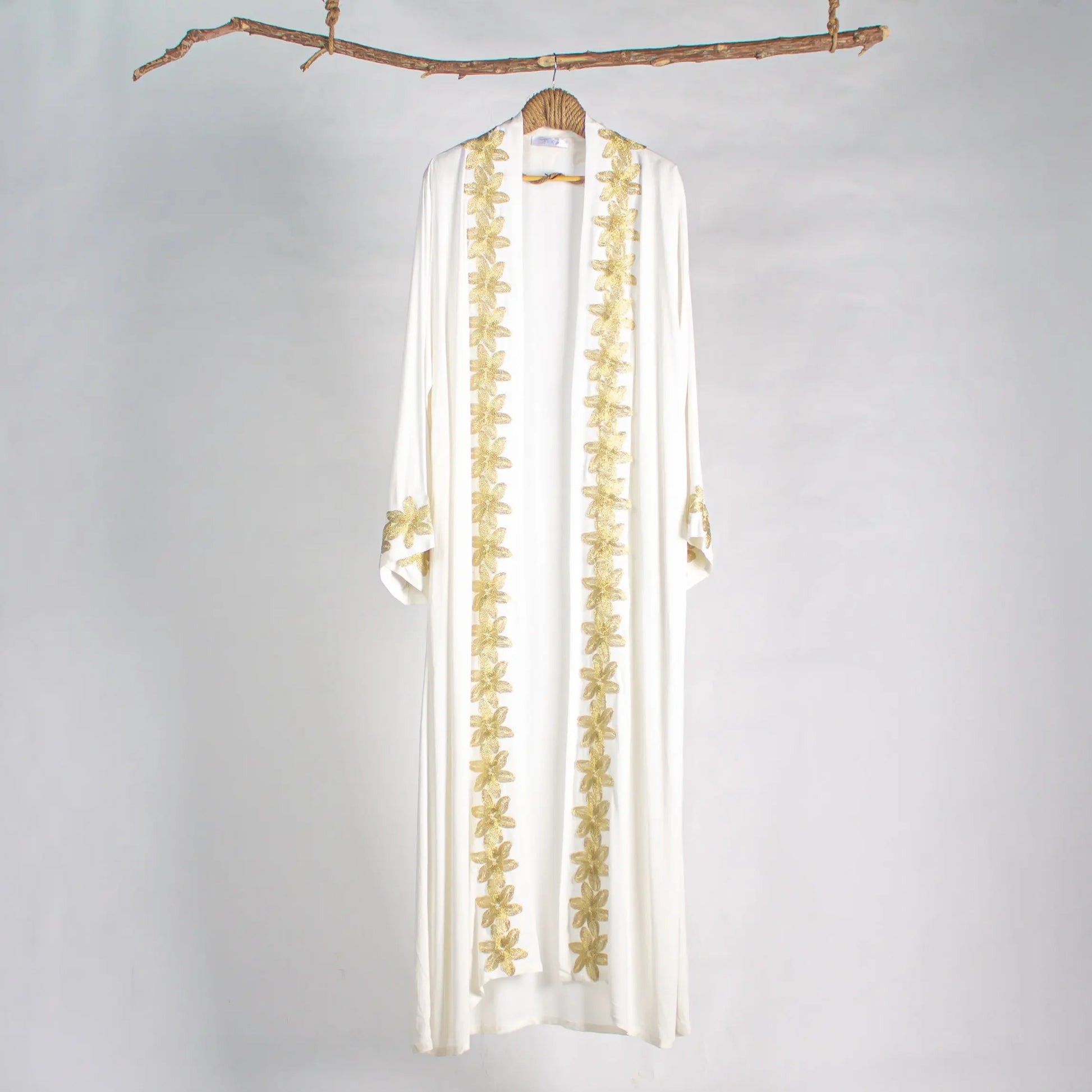 Kaftan Ecru Star Gold - Pieces SA