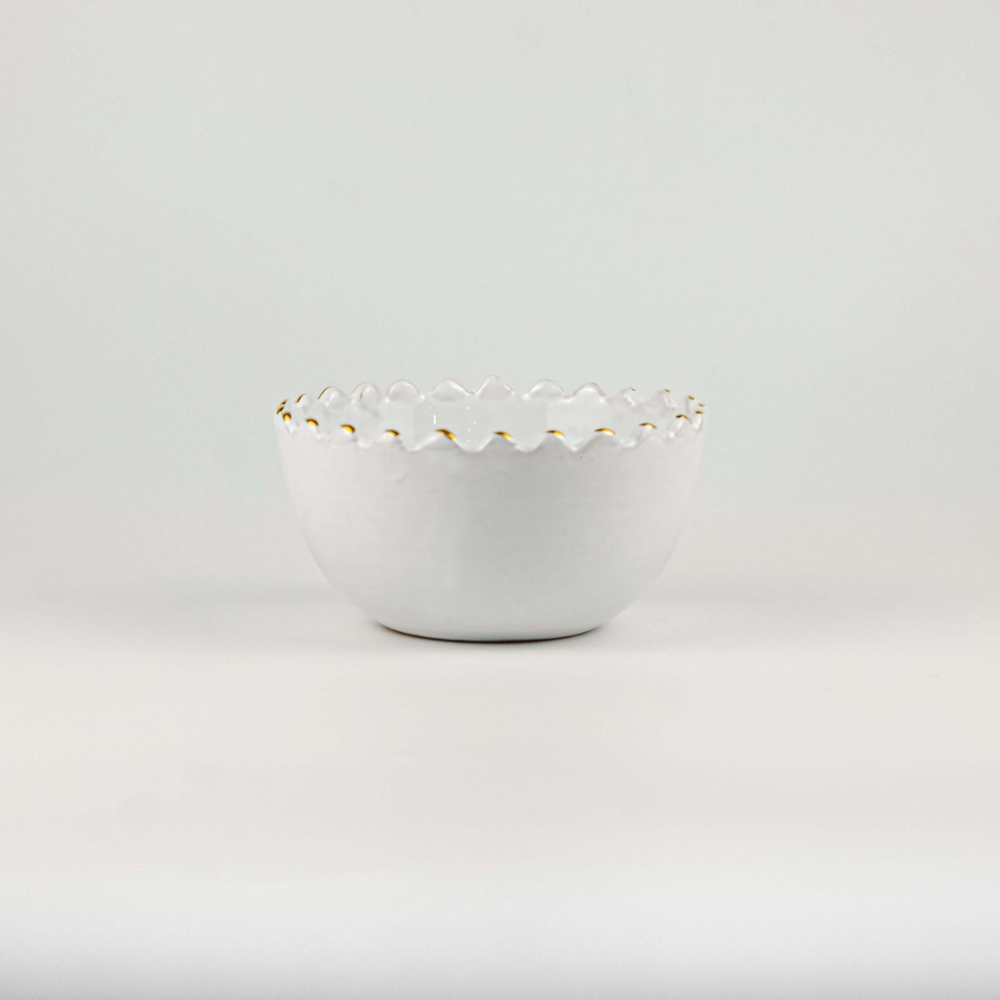 Small Bowl Tazza White Gold Ceramic - Pieces SA