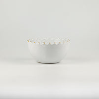 Load image into Gallery viewer, Small Bowl Tazza White Gold Ceramic
