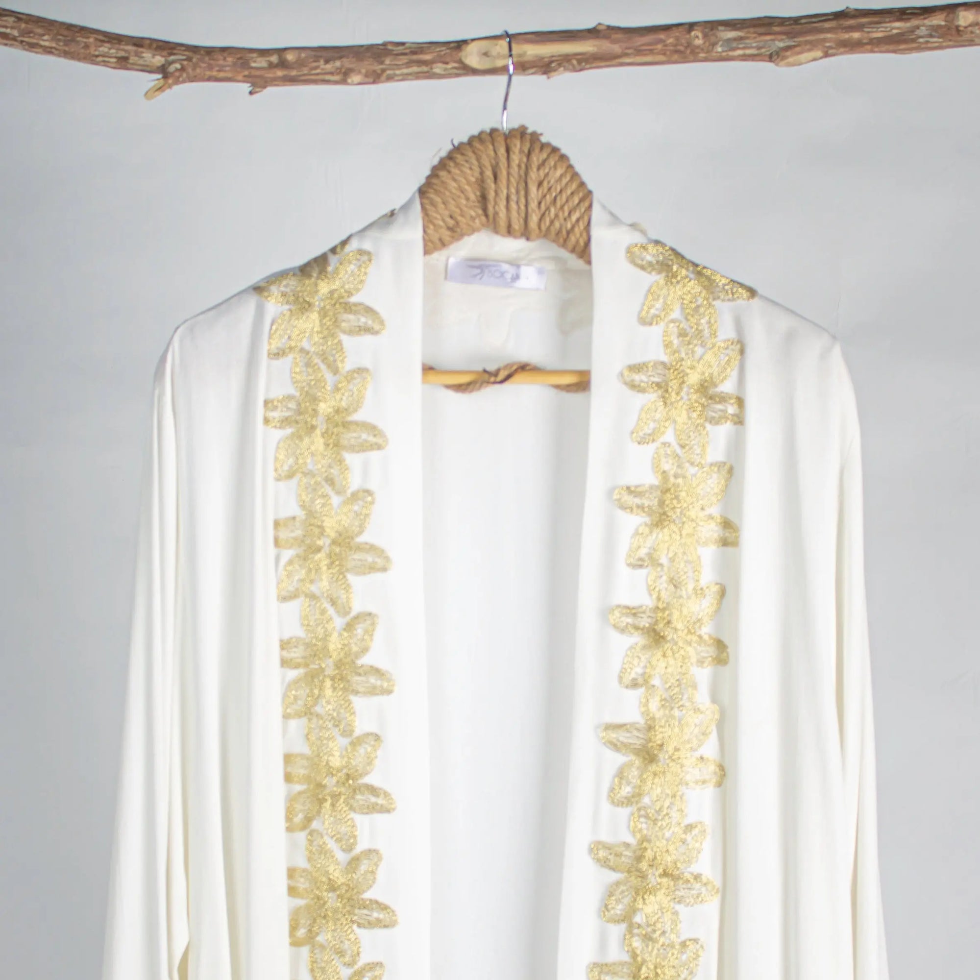 Kaftan Ecru Star Gold - Pieces SA