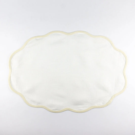 Scallop Mat-Set of 4-Cream - Pieces SA