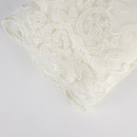 Load image into Gallery viewer, Linen Towel with Ecru Flower Lace
