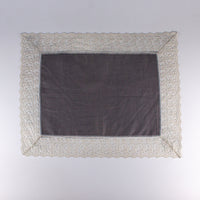 Load image into Gallery viewer, Placemat Linen Gray Lace
