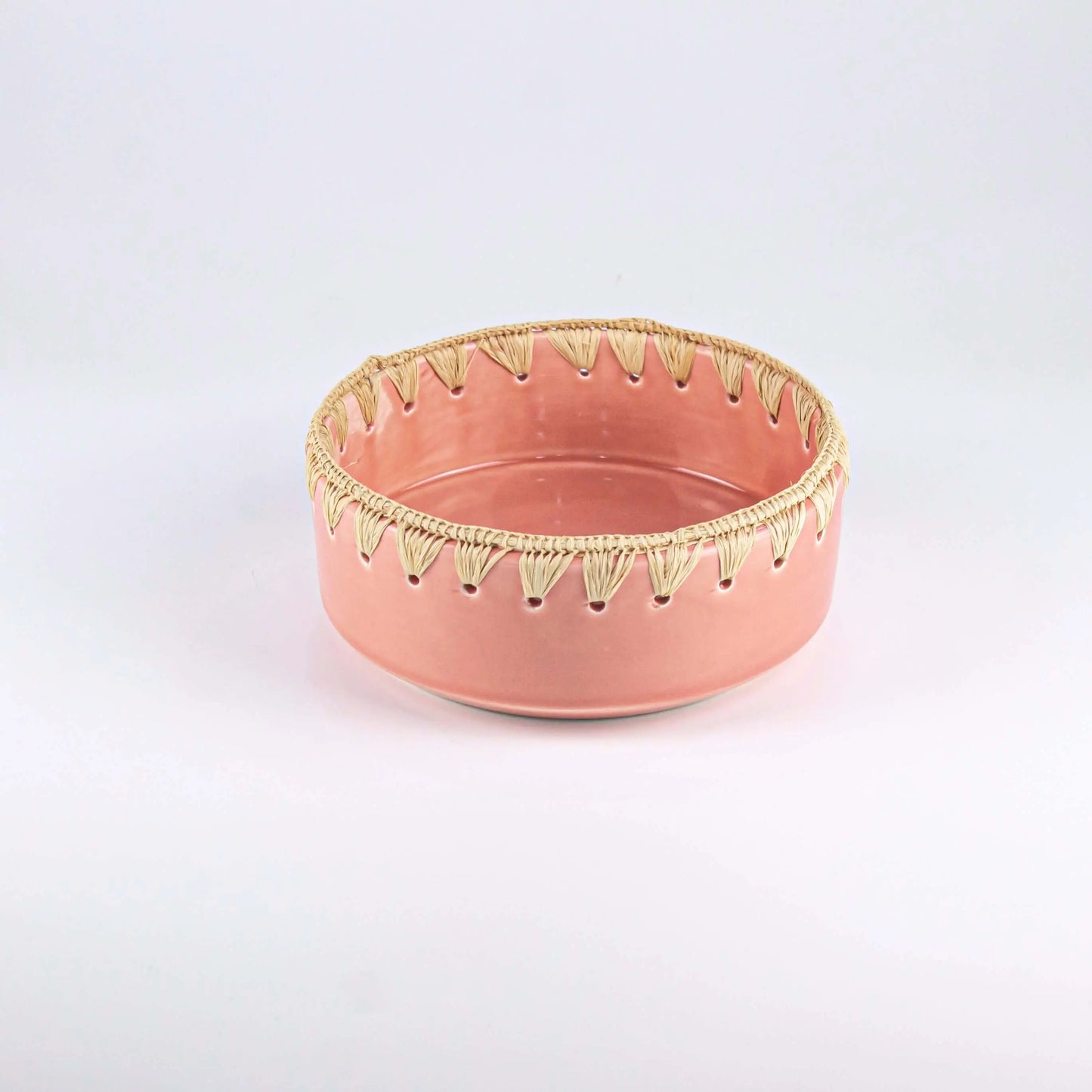 Raffia  Bowl Old Pink - Pieces SA