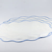 Load image into Gallery viewer, Scallop Mat-Set of 4-Ice Blue
