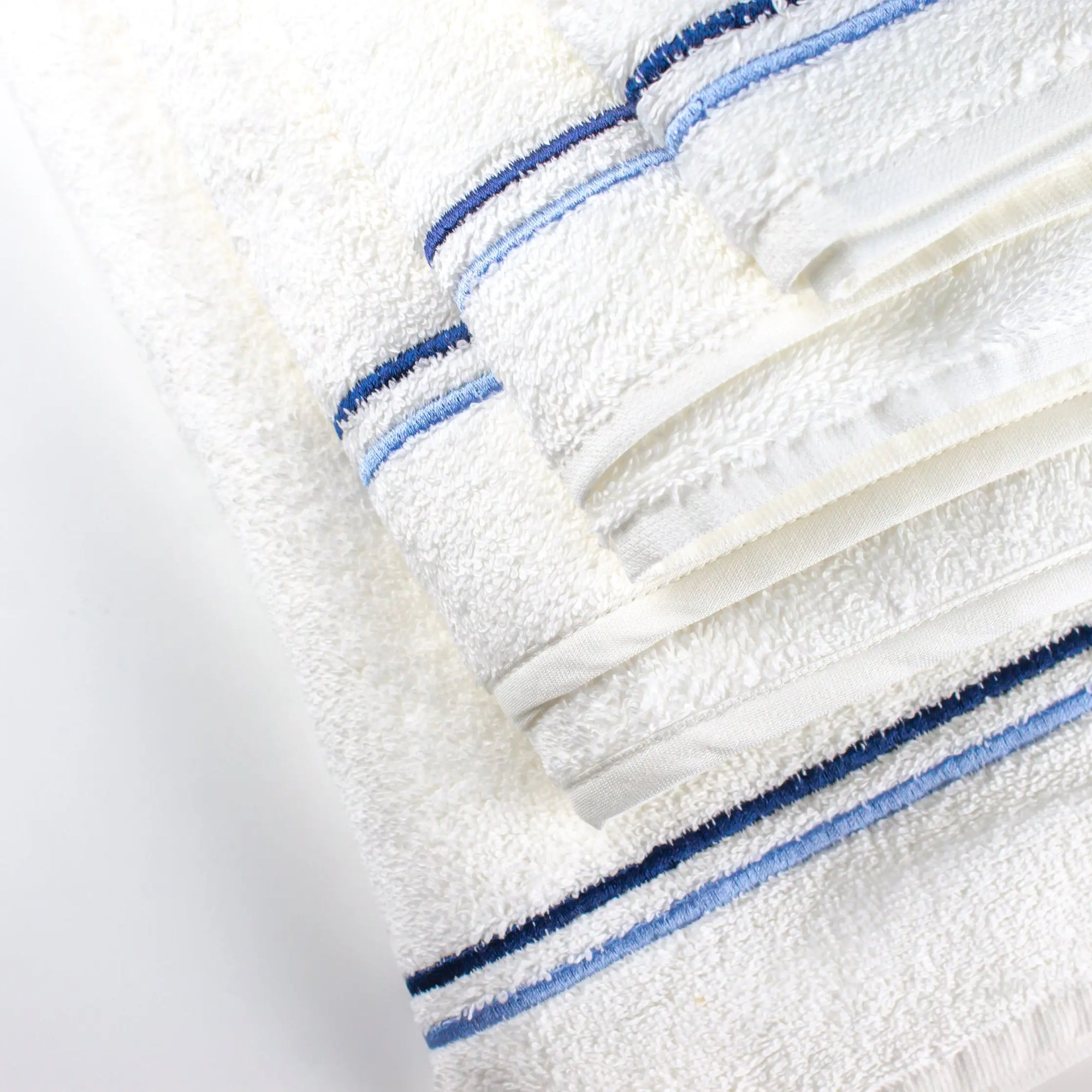 Towel Set Blue Double Line - Pieces SA