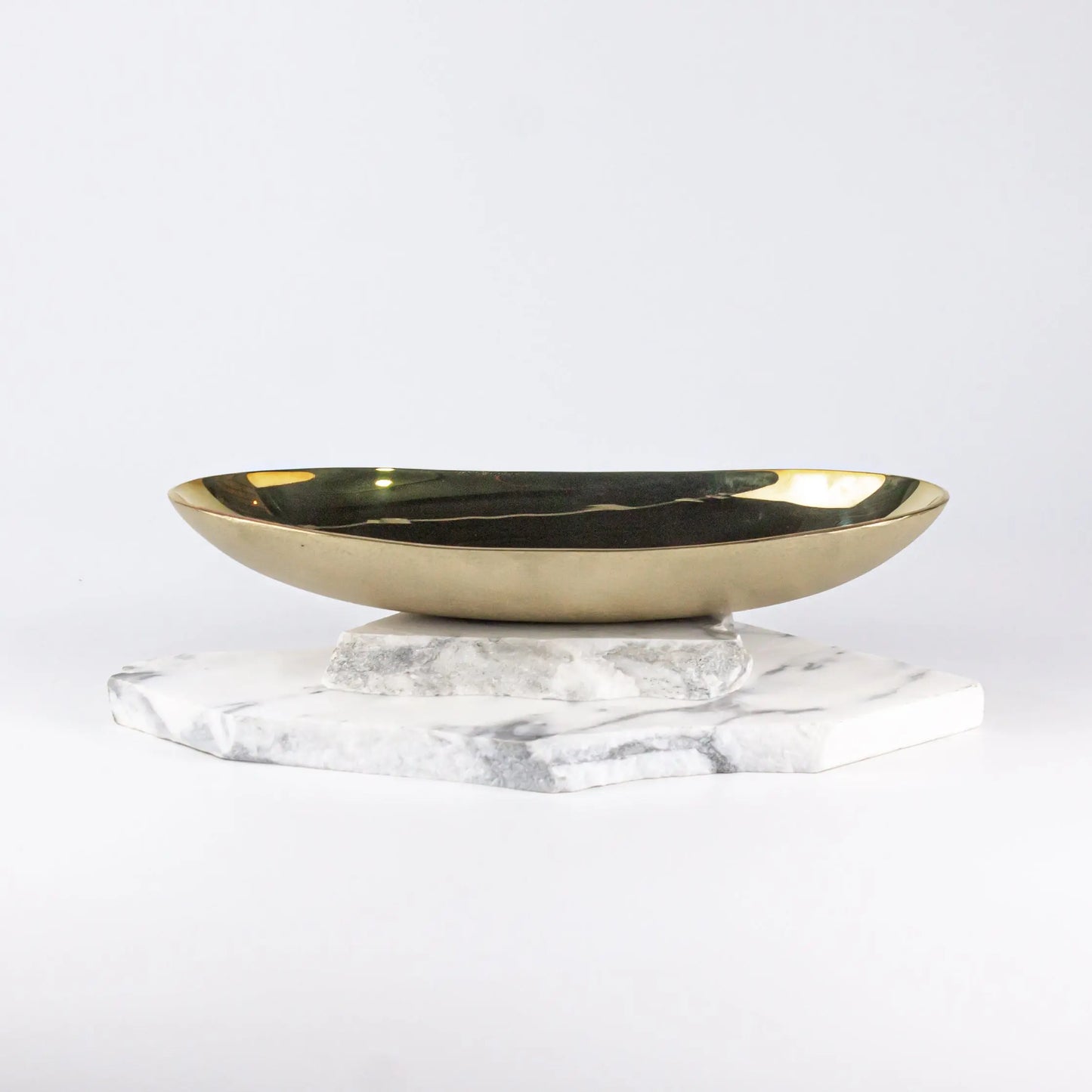 Bowl Shivling Matt Brass Medium Devi