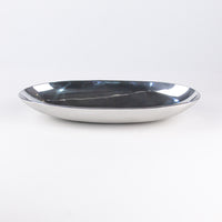 Load image into Gallery viewer, Bowl Shivling Matt and Shiny Silver Medium
