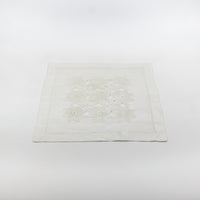 Load image into Gallery viewer, White Linen Cloth Square with Flowers
