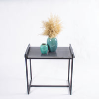 Load image into Gallery viewer, Black Marble Parsons Side Table
