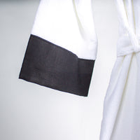Load image into Gallery viewer, Bathrobe White with Black Lace Medium
