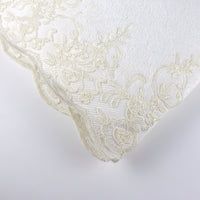 Load image into Gallery viewer, Bath Towel with Ecru Flower Lace
