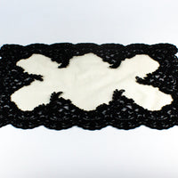Load image into Gallery viewer, Dantell Cream Black Linen Mat
