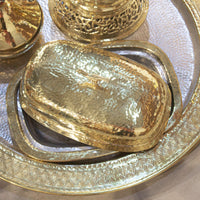 Load image into Gallery viewer, Plate With Cover Handle Bird Shape Gold

