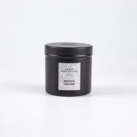 Load image into Gallery viewer, Smoked Leather Luxury Travel Candle
