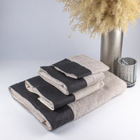 Load image into Gallery viewer, Towel Set Grey/Black
