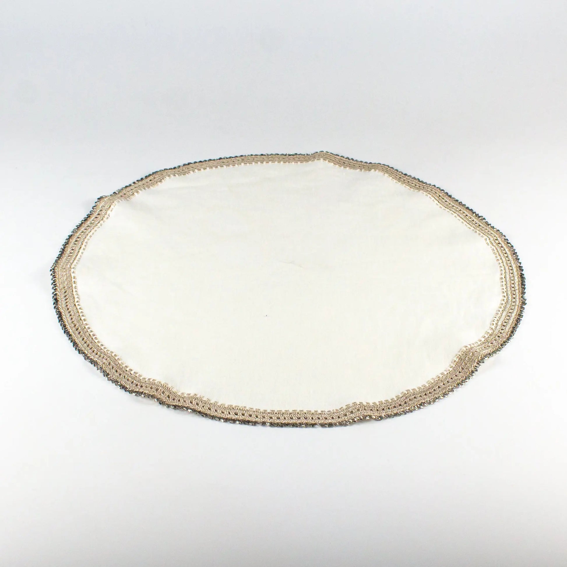 Crochet Tray Cloth Linen Round Large - Pieces SA