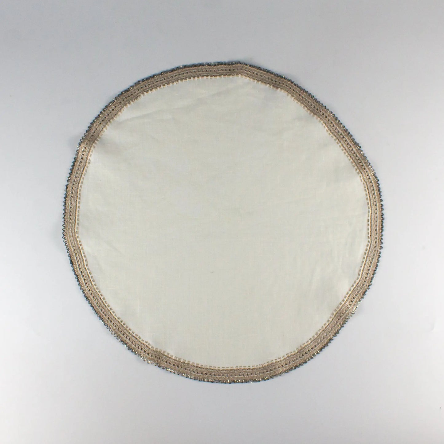 Crochet Tray Cloth Linen Round Large - Pieces SA