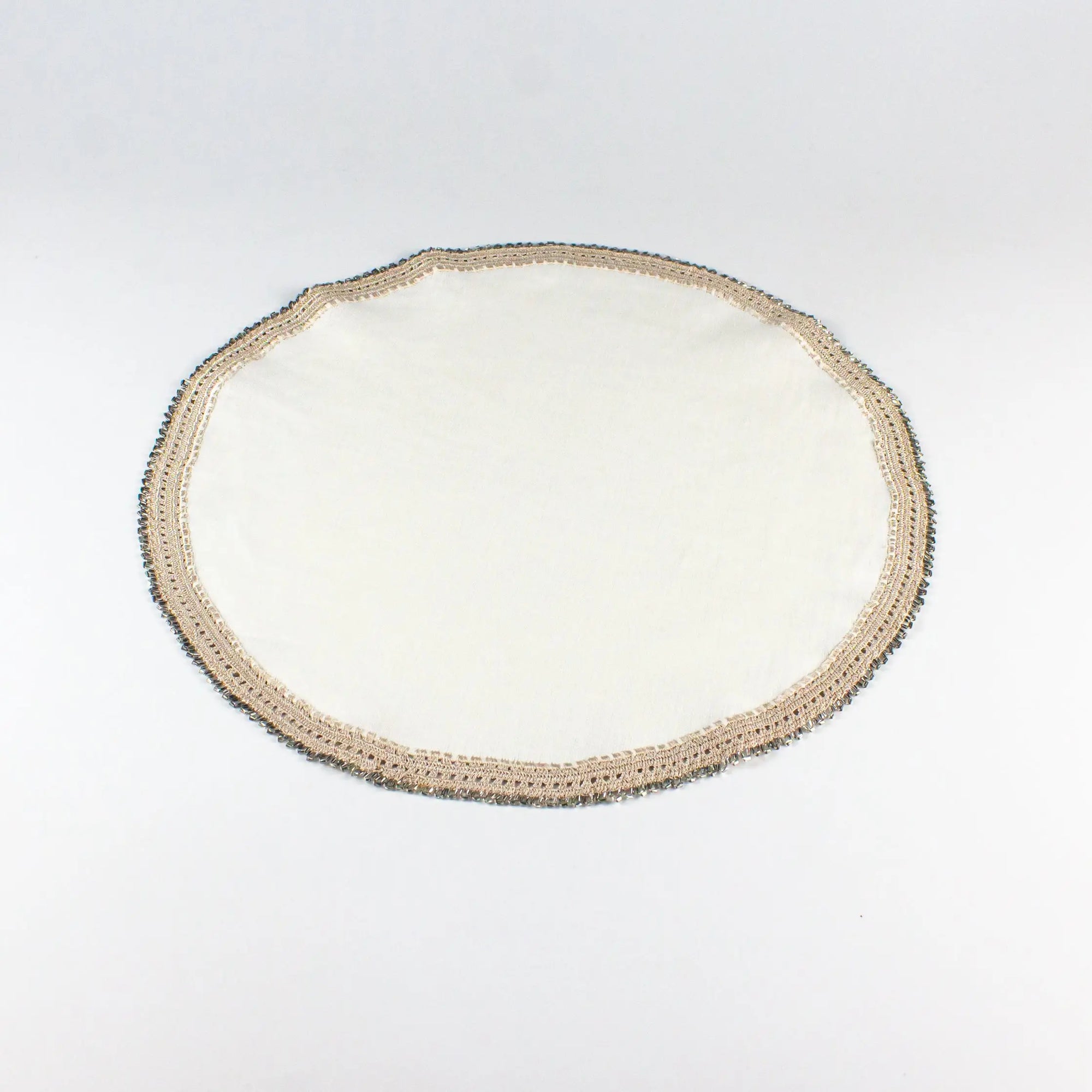 Crochet Tray Cloth Linen Round Medium - Pieces SA