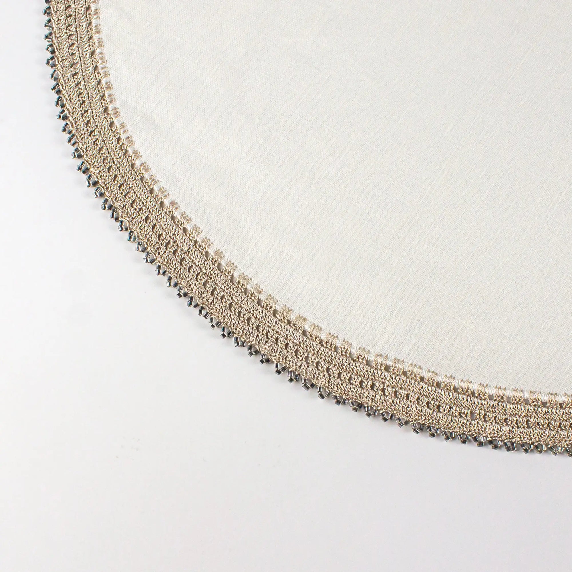 Crochet Tray Cloth Linen Round Small - Pieces SA