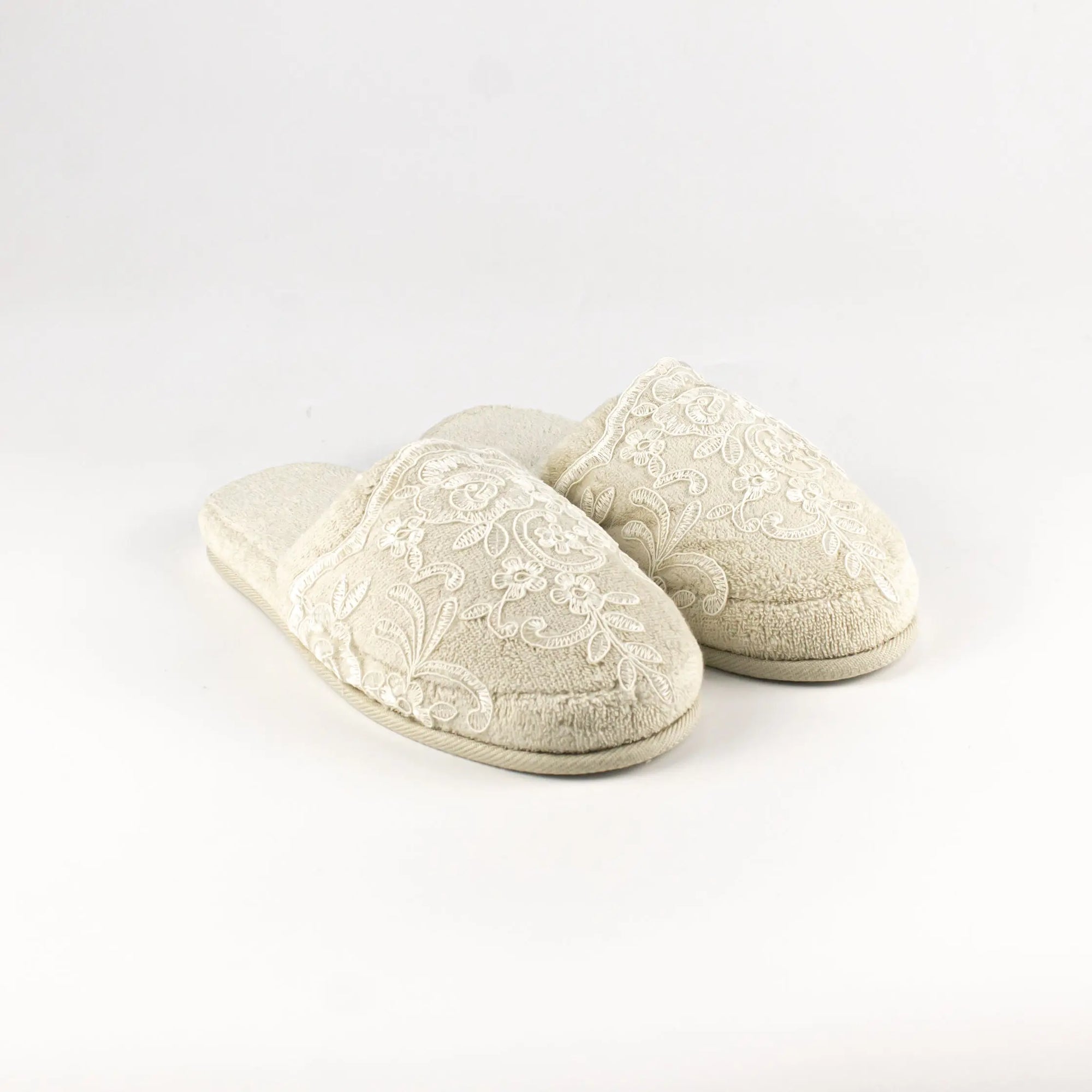 Slippers Flower Beige - Pieces SA