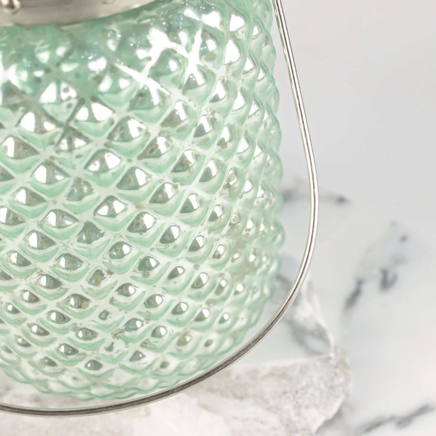 Hobnail Lanterns Large Aqua Blue - Pieces SA