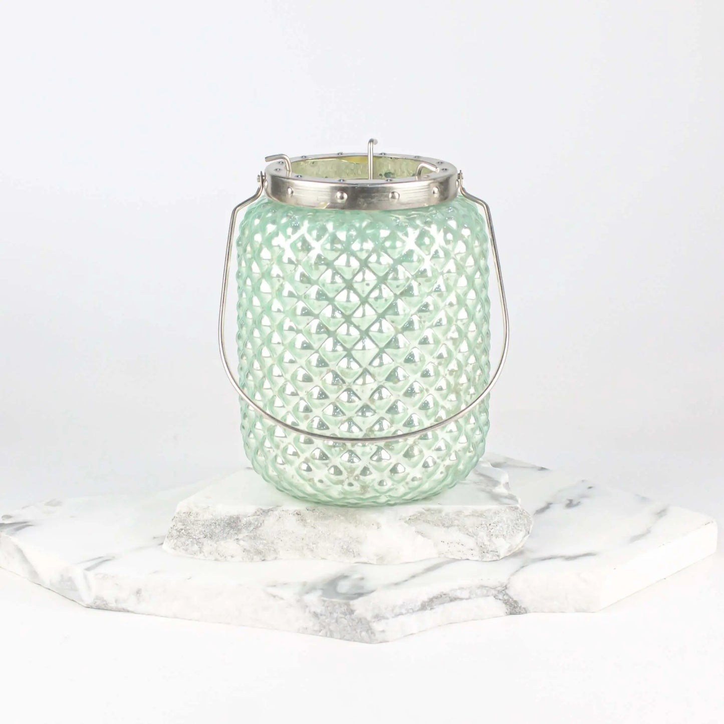 Hobnail Lanterns Large Aqua Blue - Pieces SA