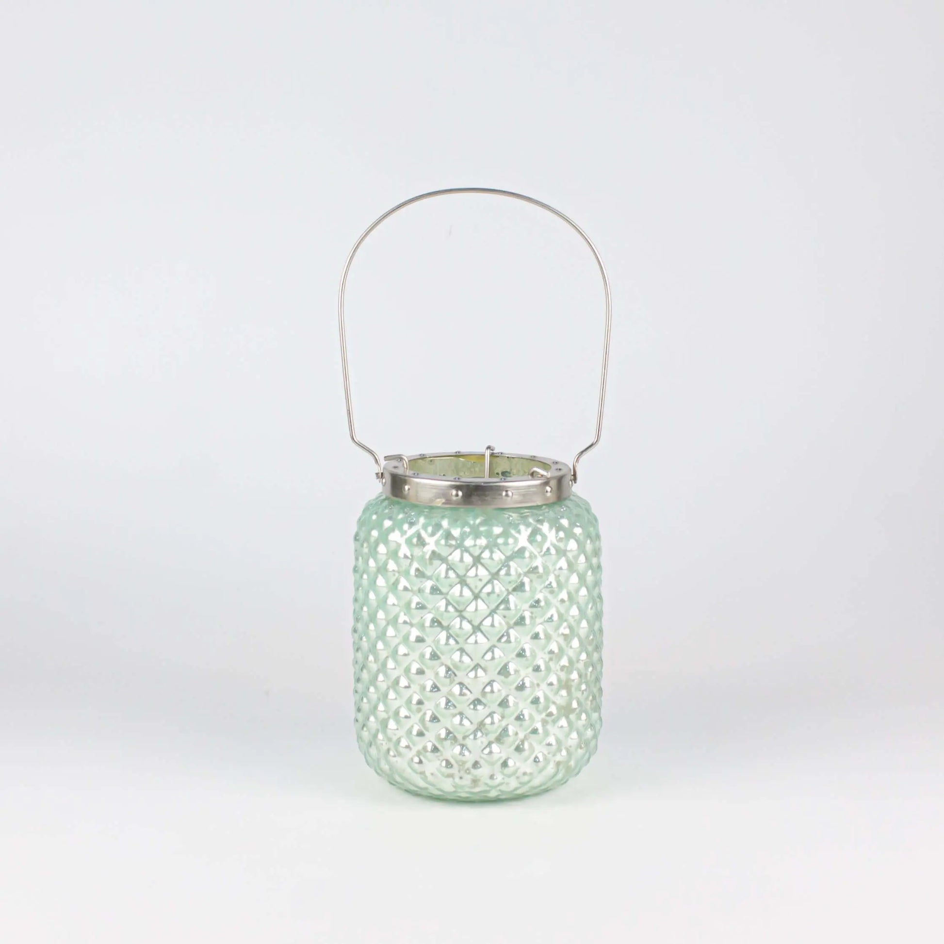 Hobnail Lanterns Large Aqua Blue - Pieces SA