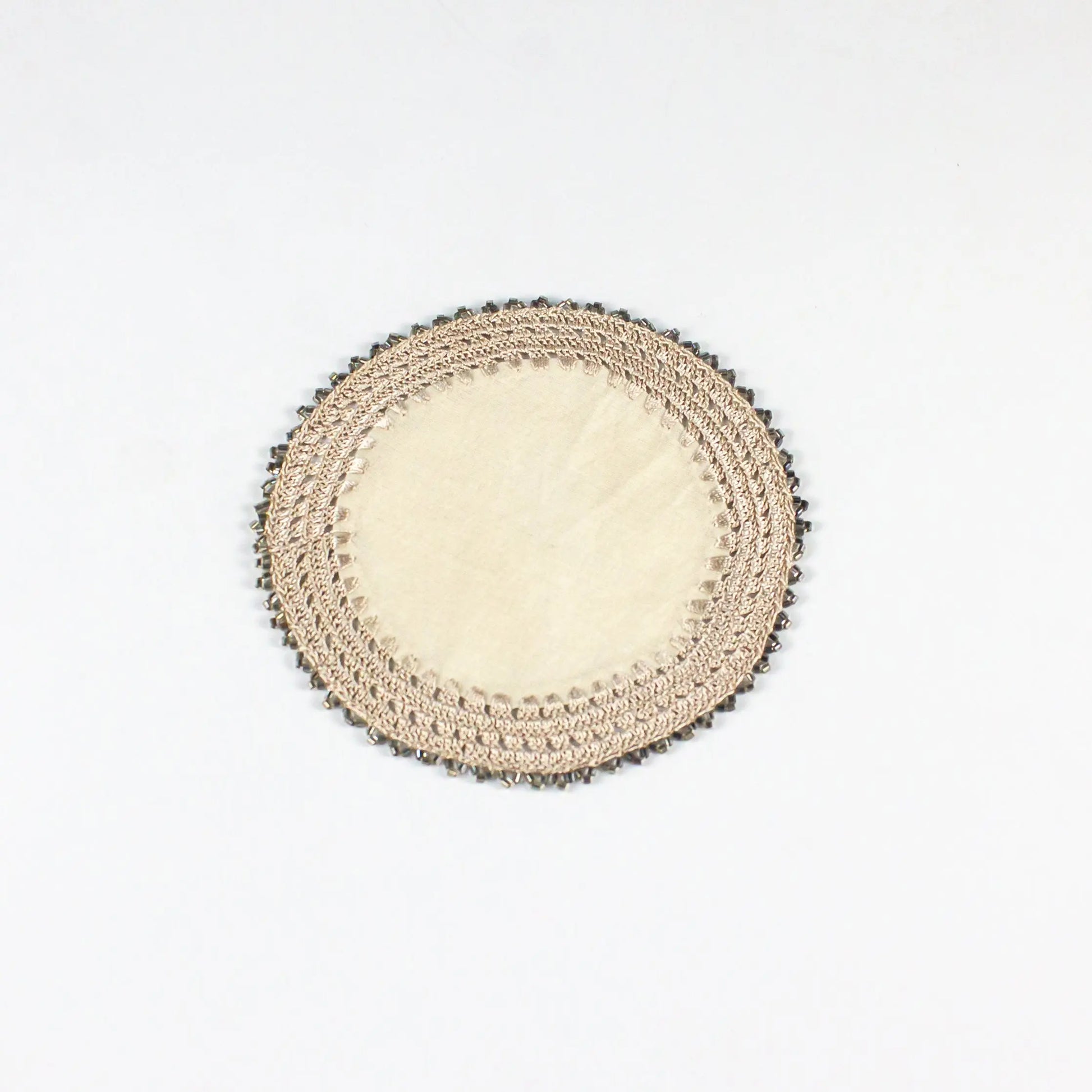 Crochet Tray Cloth Cream Round Small - Pieces SA